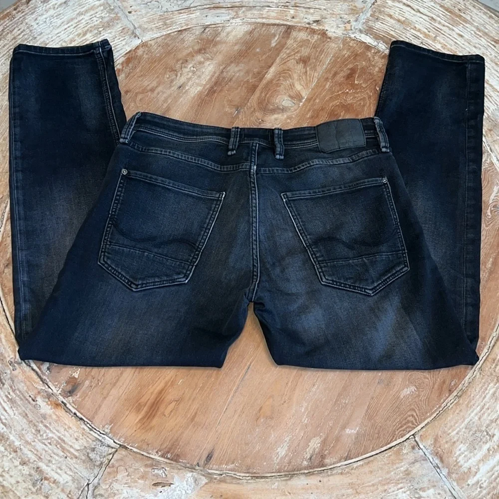 JACK JONES Jean Intelligence Black Denim Button‎ Down Jeans, Size 34 x 32